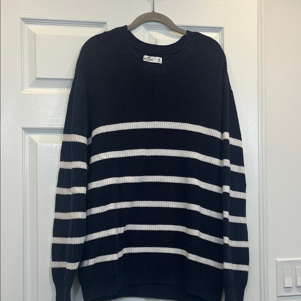 Navy and White Striped Sweater